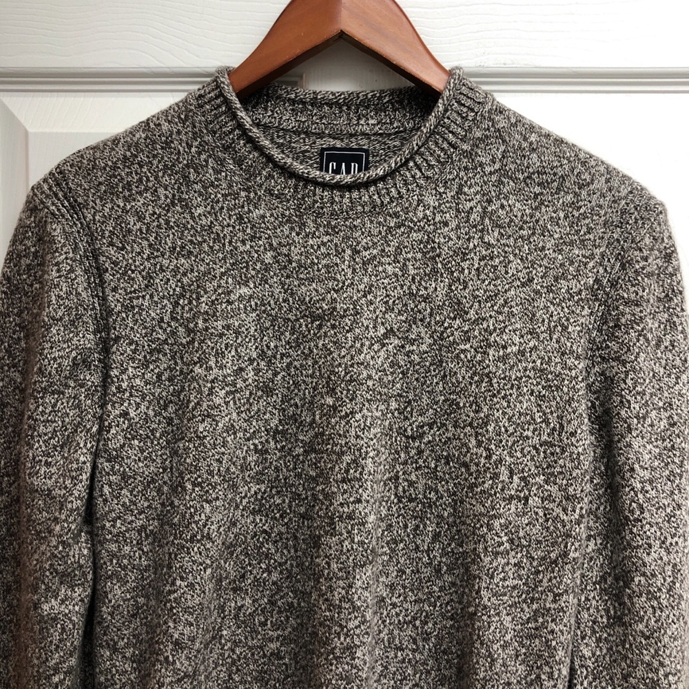 GAP Men's Small Speckled Taupe Crewneck Sweater